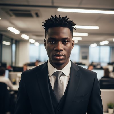 Portrait Of A Young African American Businessman In A Suit 75723244 Medium